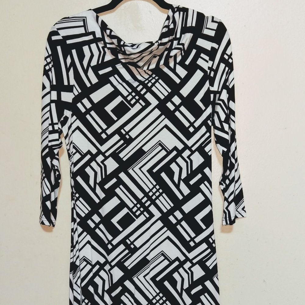 Geo Pattern Midi Dress